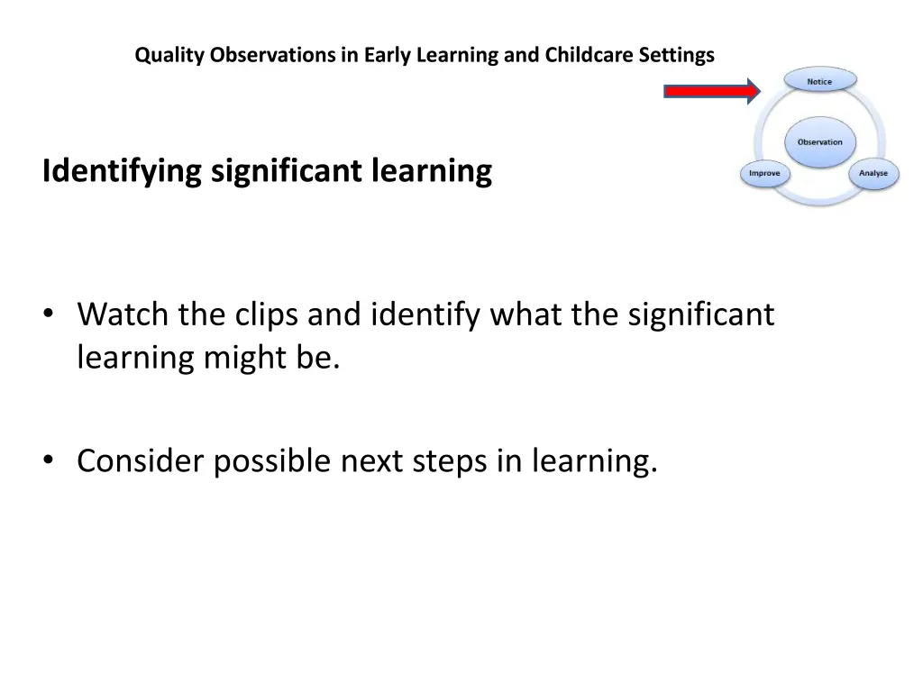 quality observations in early learning 18