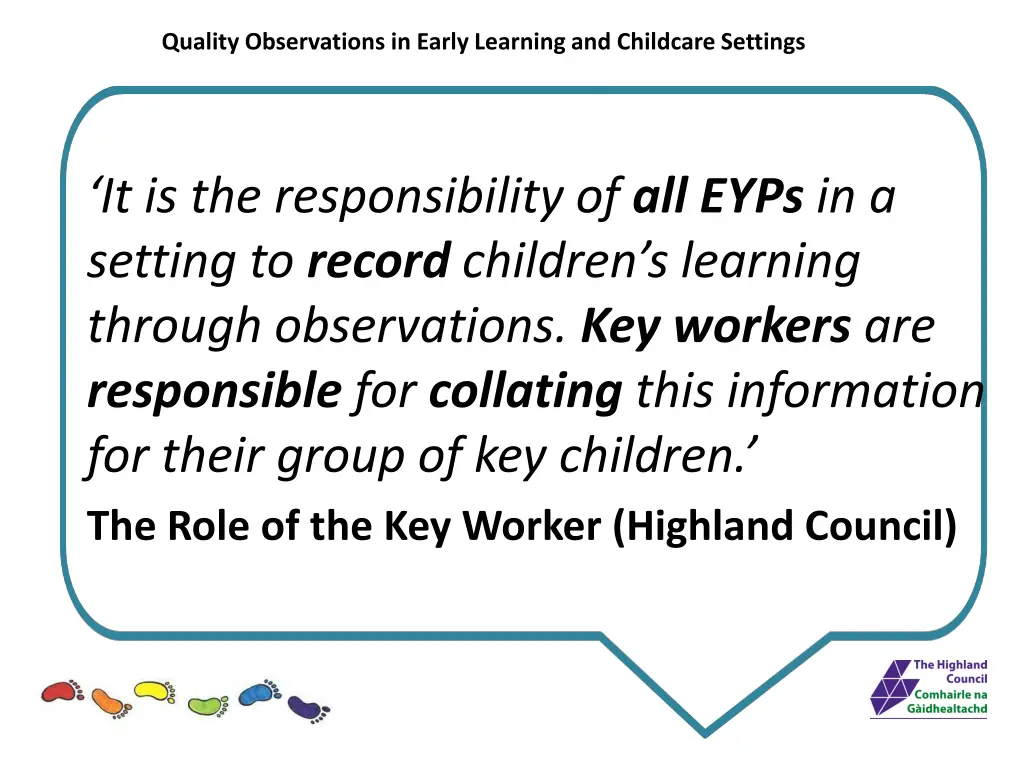 quality observations in early learning 20