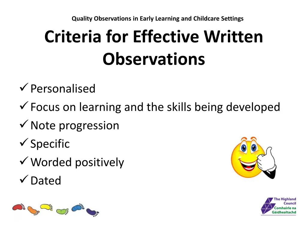 quality observations in early learning 23