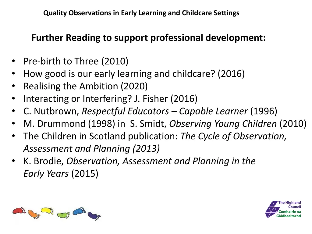 quality observations in early learning 35