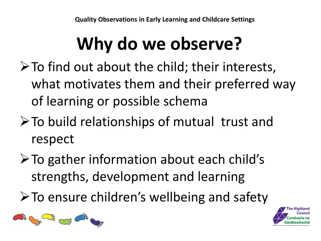 quality observations in early learning 7