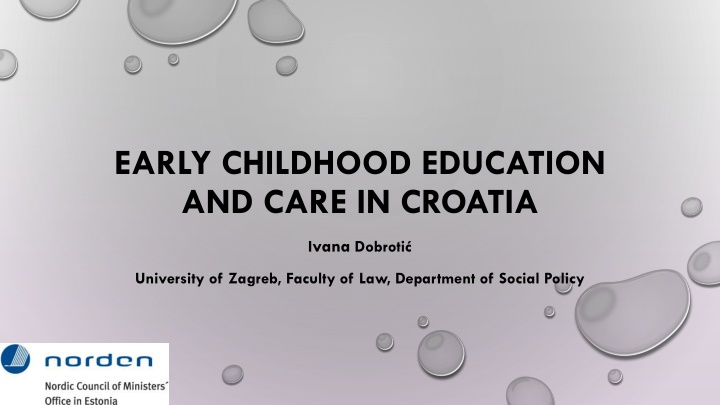 early childhood education and care in croatia