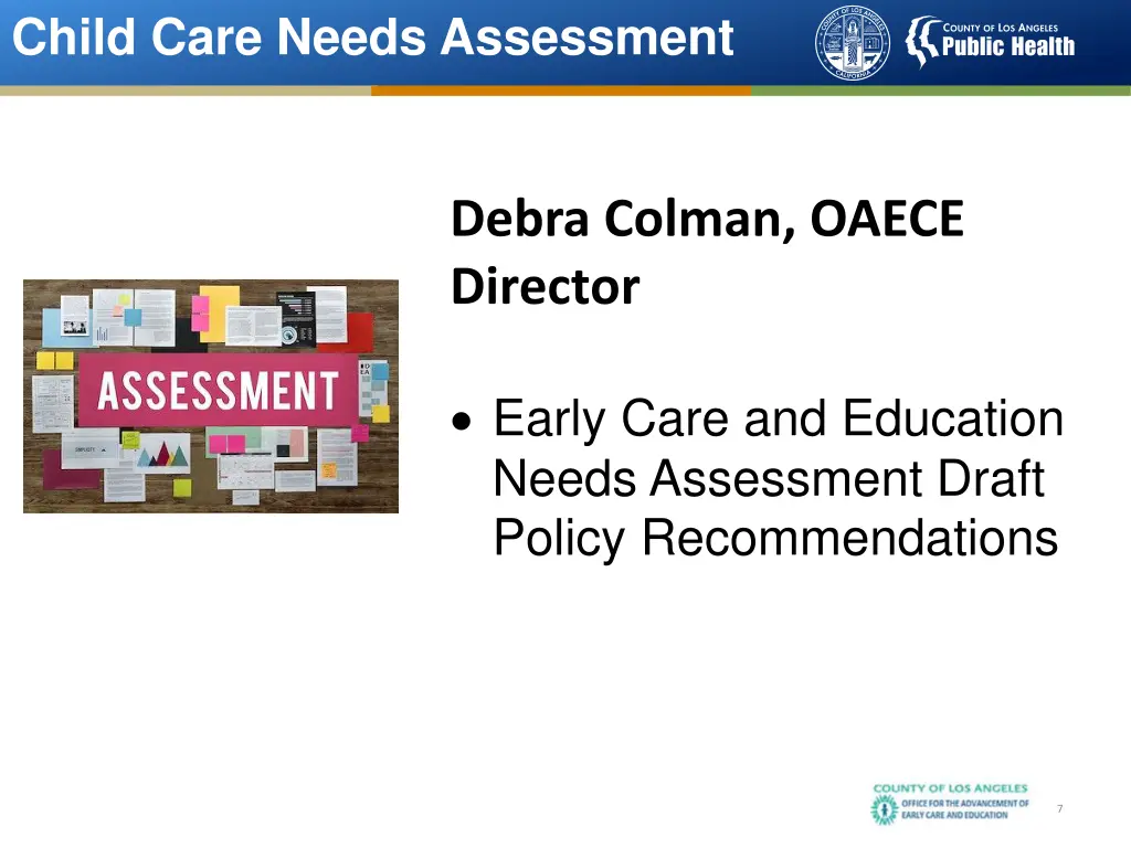 child care needs assessment