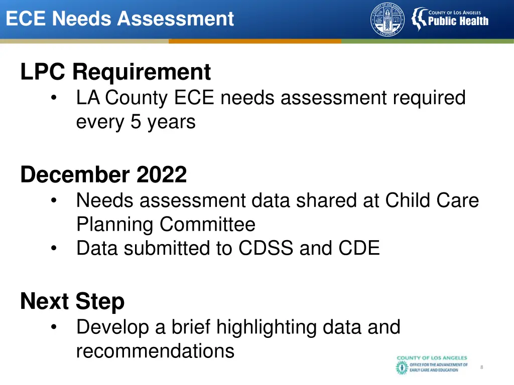 ece needs assessment