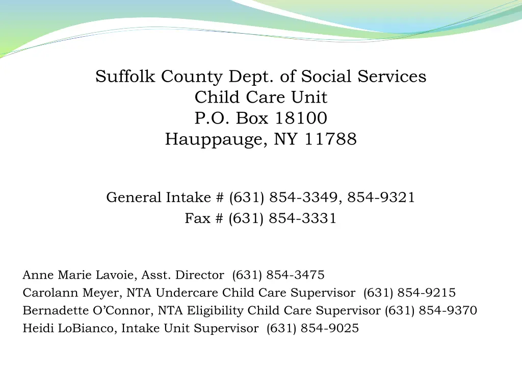 suffolk county dept of social services child care