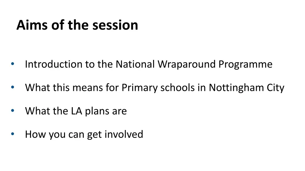 aims of the session