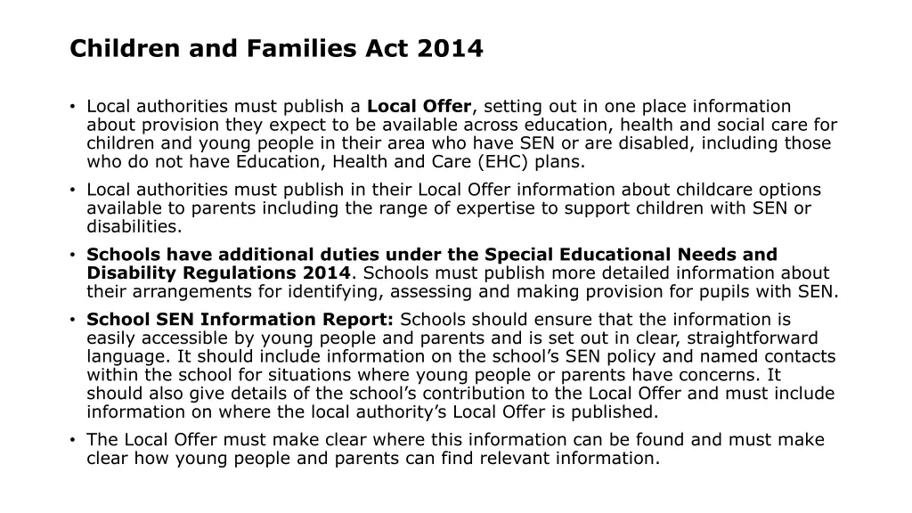 children and families act 2014