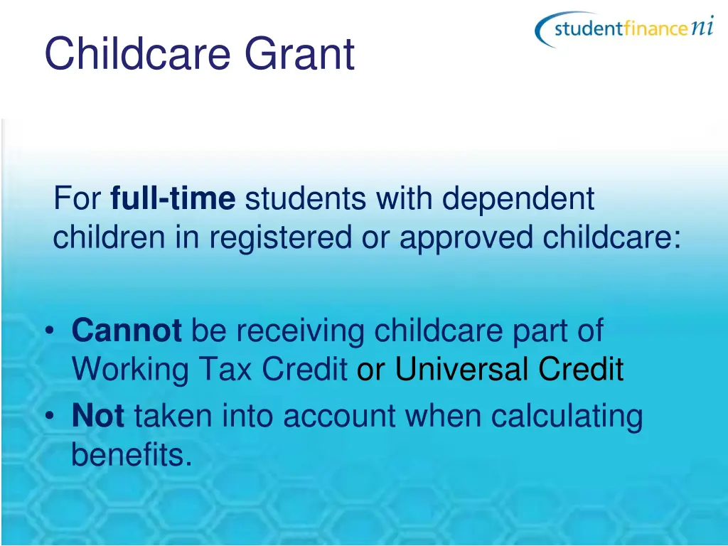 childcare grant