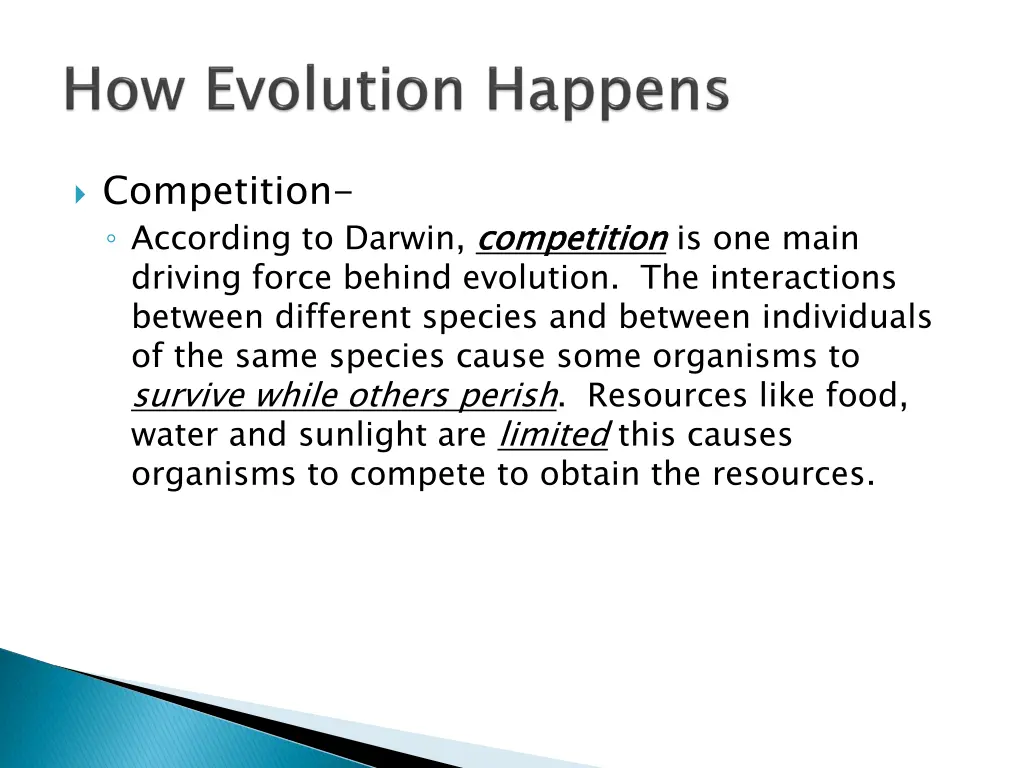 competition according to darwin competition