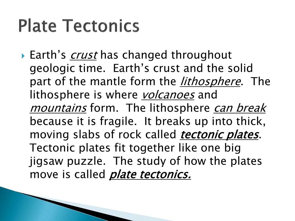 earth s crust has changed throughout geologic