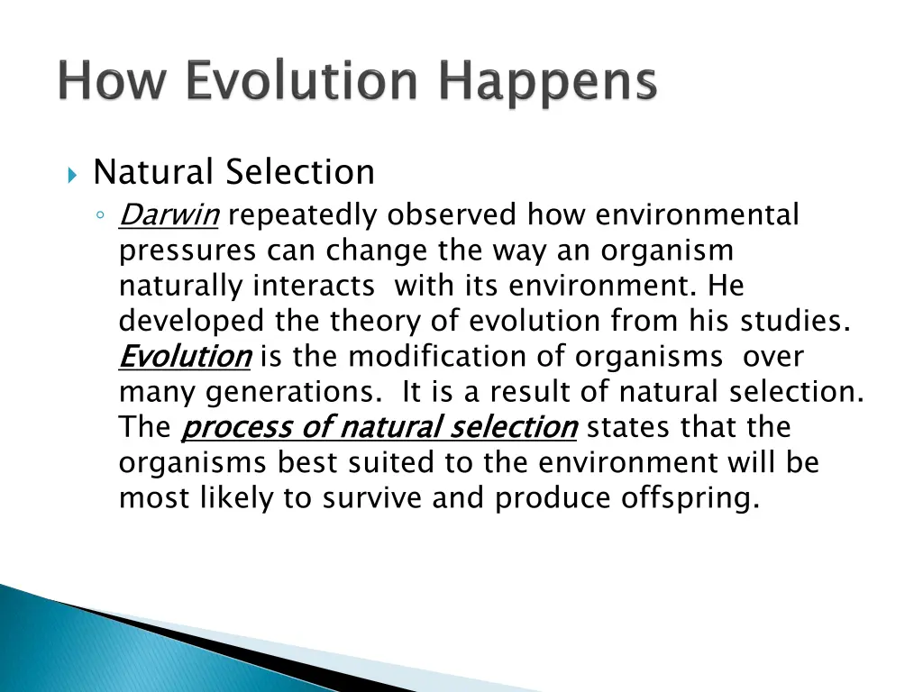 natural selection darwin repeatedly observed