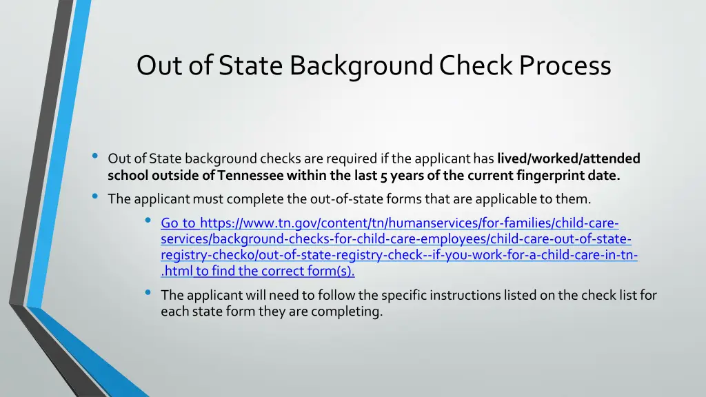 out of state background check process