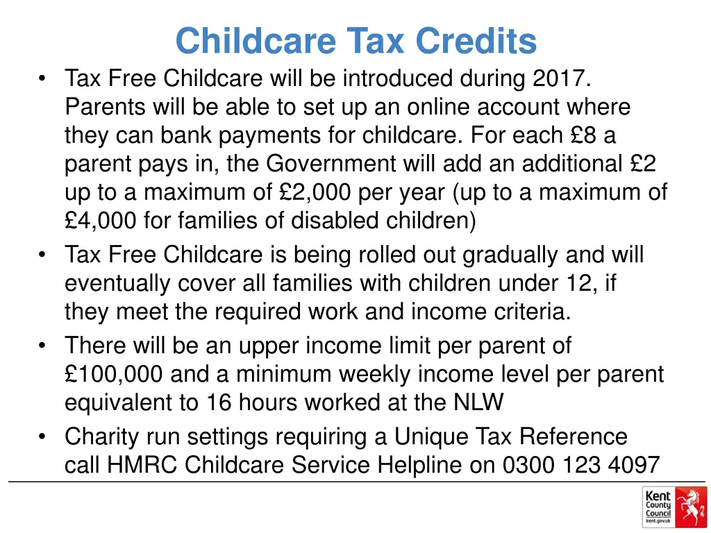 childcare tax credits tax free childcare will