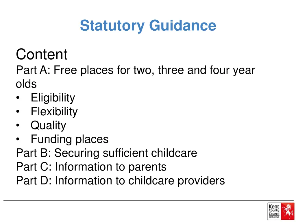 statutory guidance