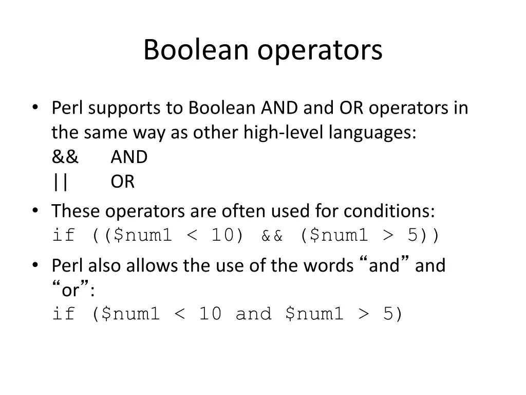 boolean operators