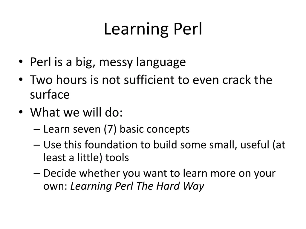 learning perl