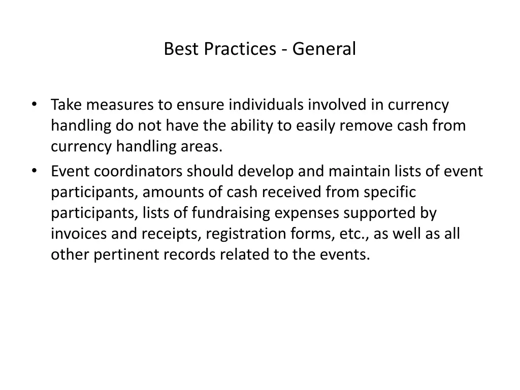 best practices general 1