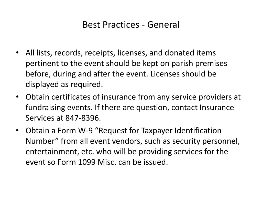 best practices general 2