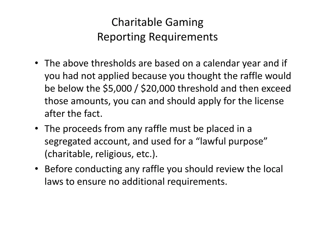 charitable gaming reporting requirements 3