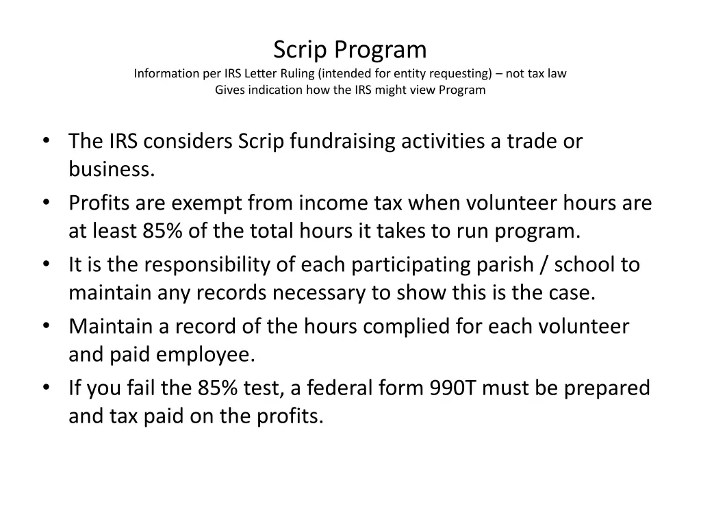 scrip program