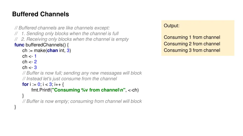 buffered channels