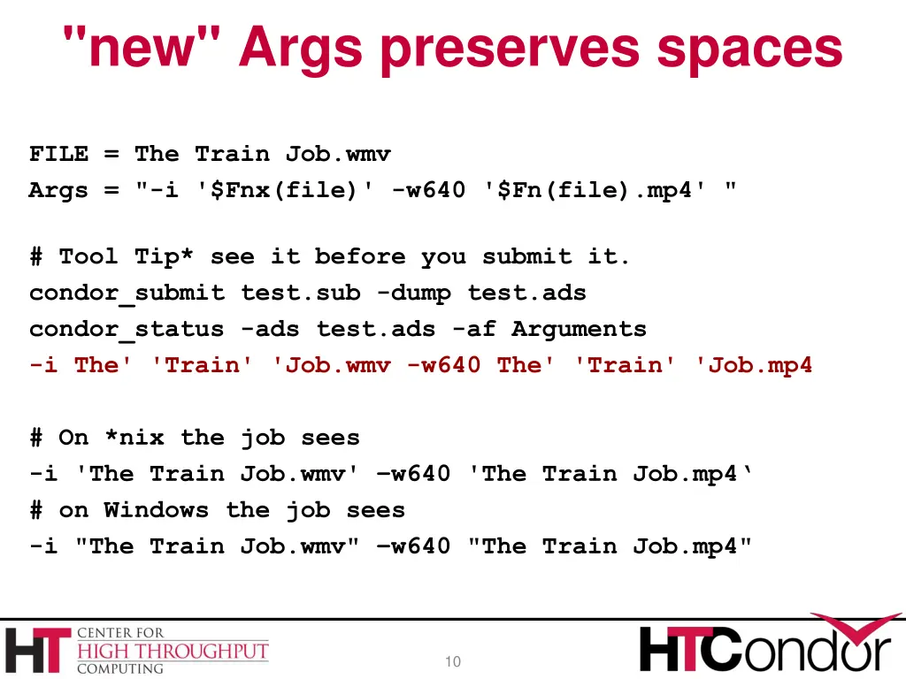 new args preserves spaces