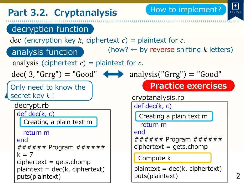 how to implement 1