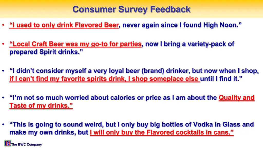 consumer survey feedback