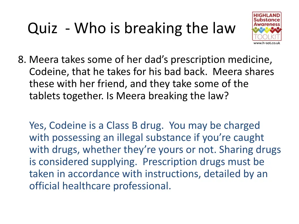 quiz who is breaking the law 7