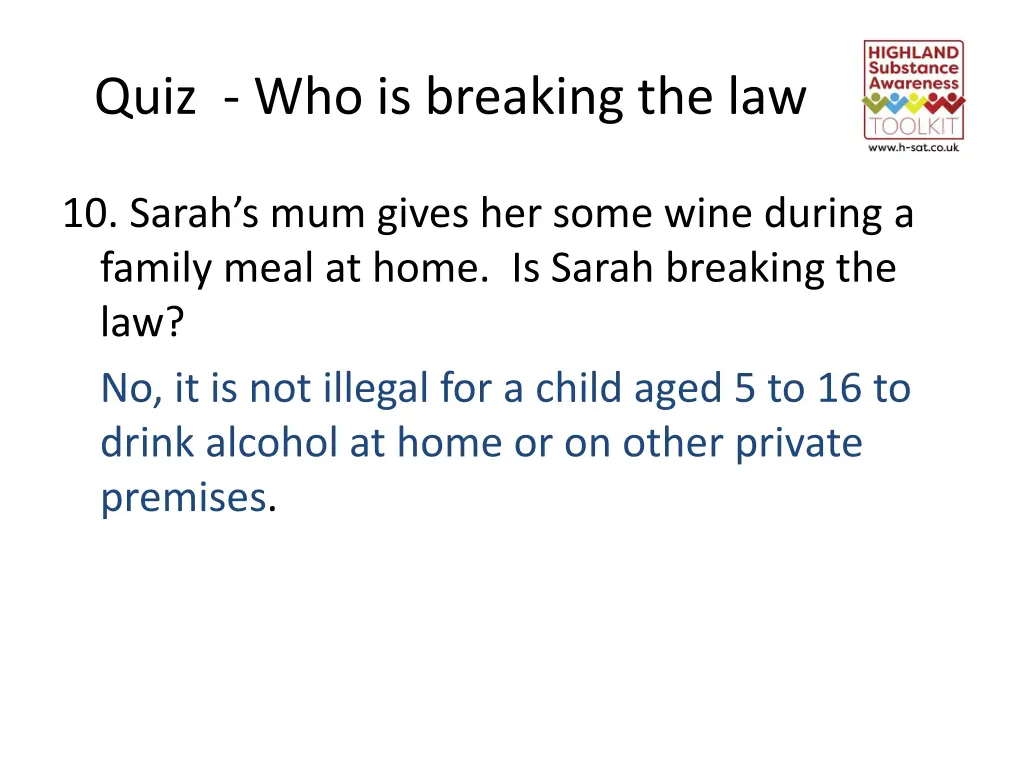 quiz who is breaking the law 9