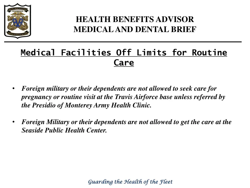 health benefits advisor medical and dental brief 7