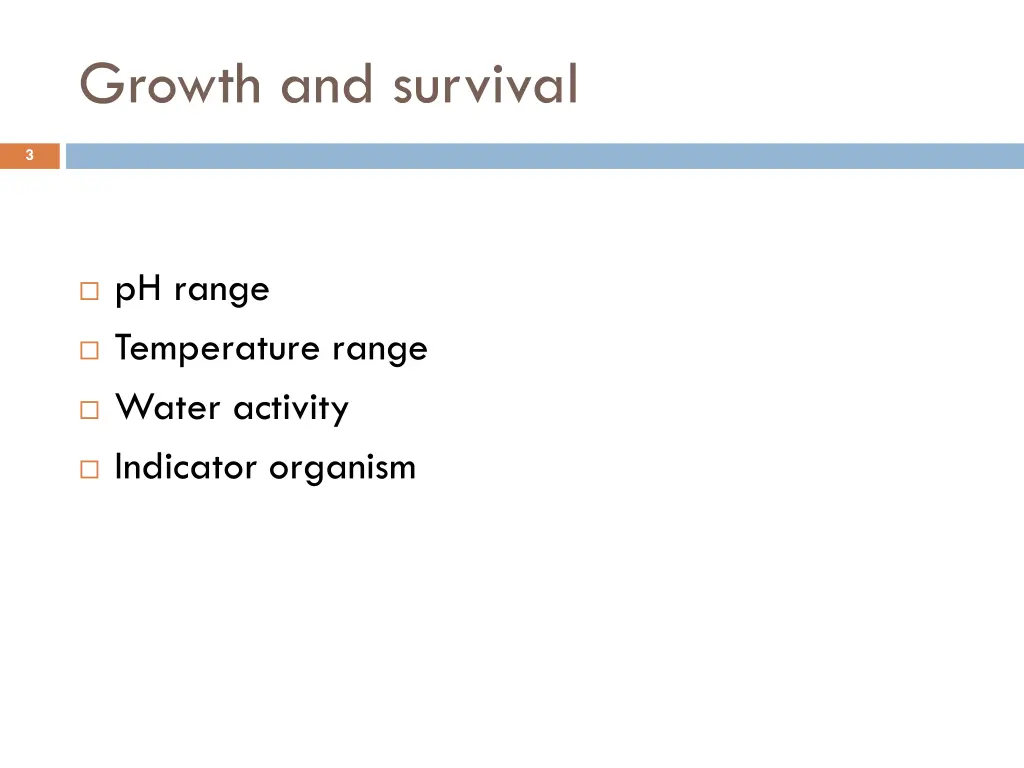 growth and survival