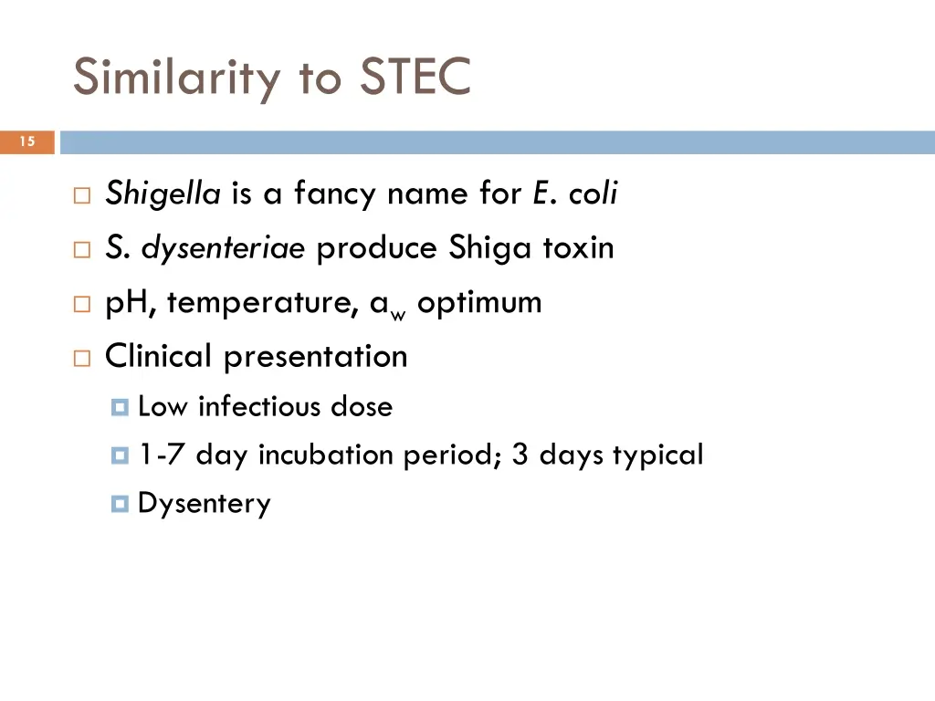 similarity to stec