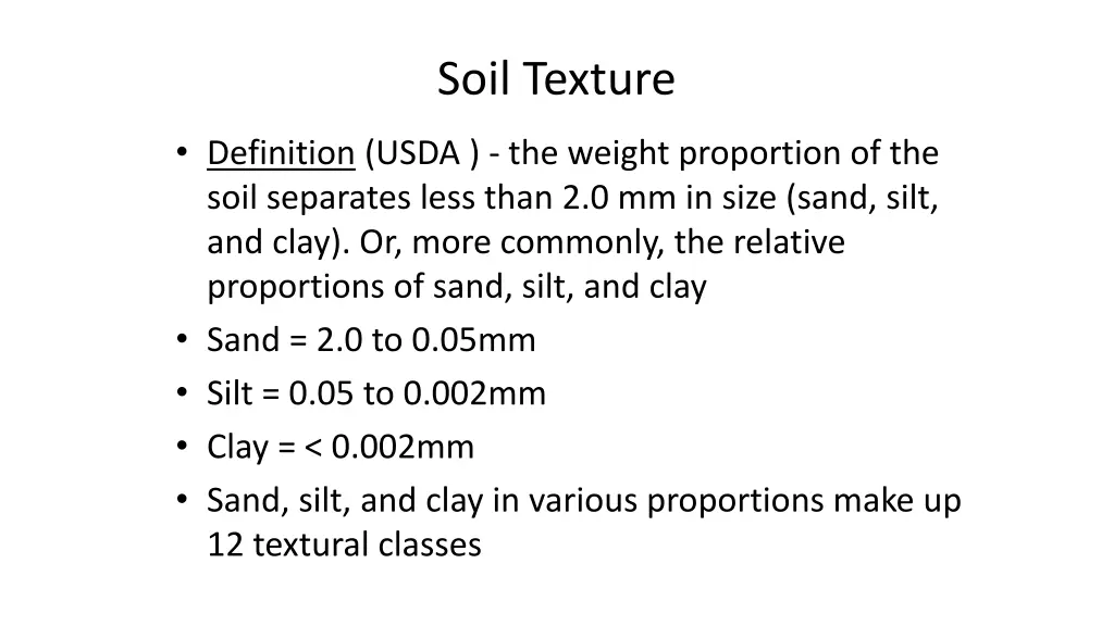 soil texture 1