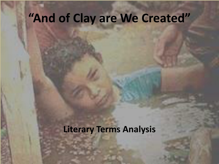 and of clay are we created