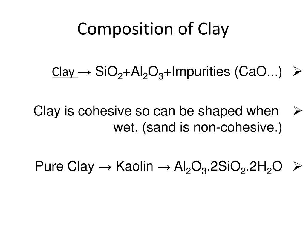 composition of clay