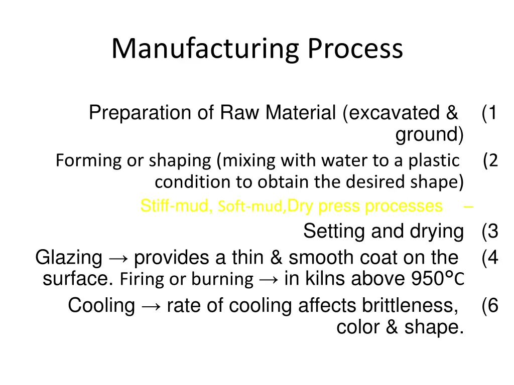 manufacturing process