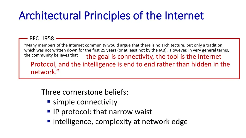 architectural principles of the internet