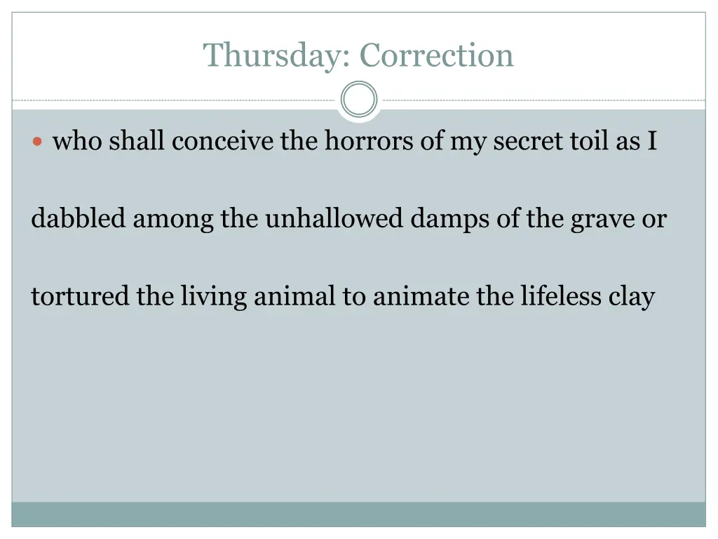 thursday correction