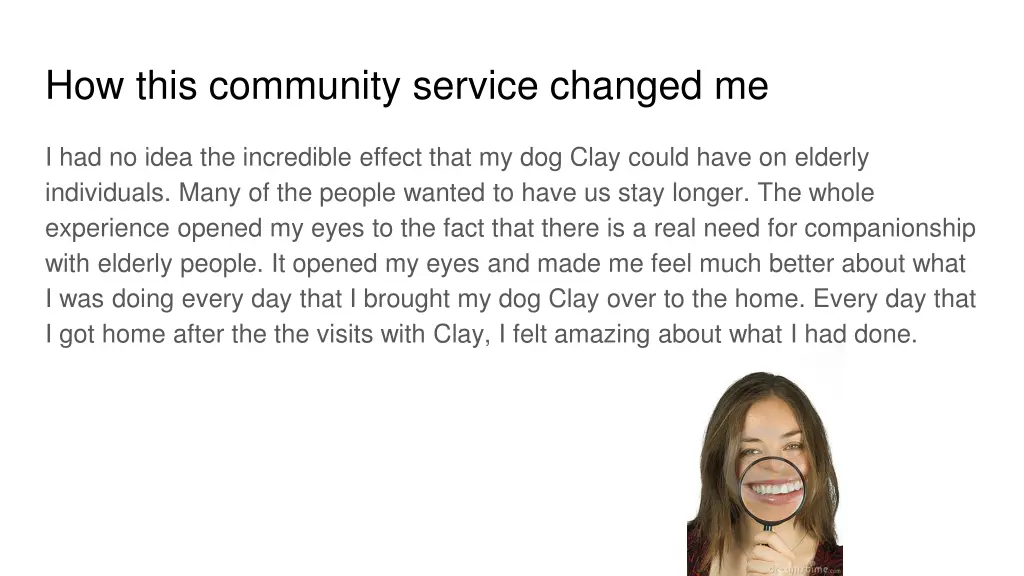 how this community service changed me