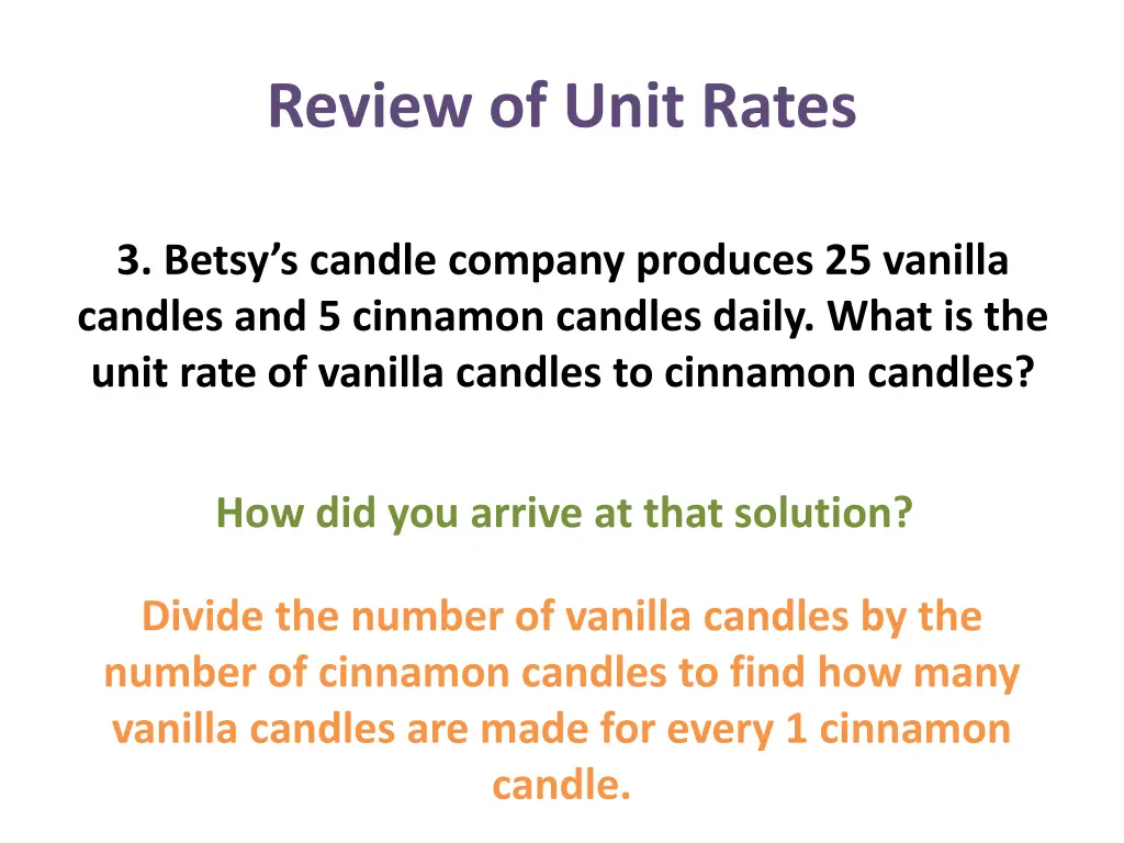 review of unit rates 11