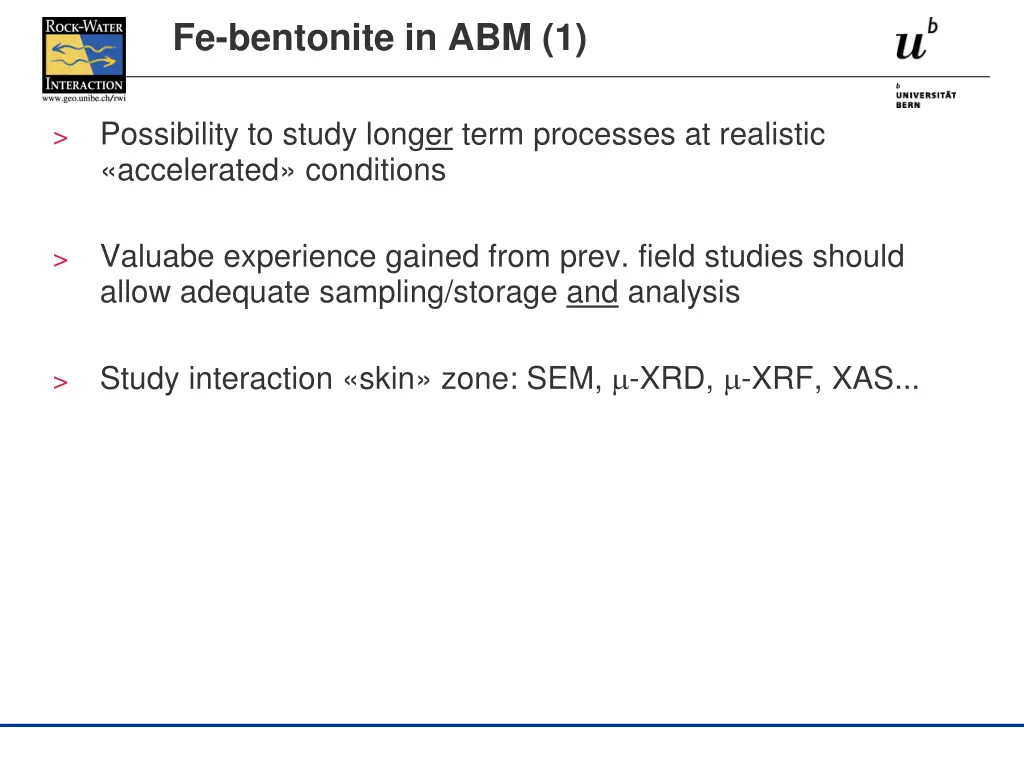 fe bentonite in abm 1