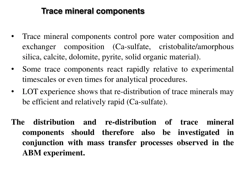 trace mineral components