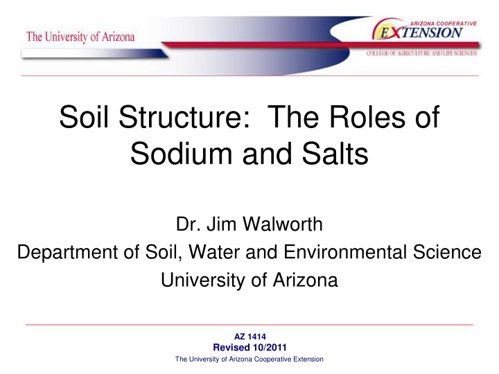 soil structure the roles of sodium and salts