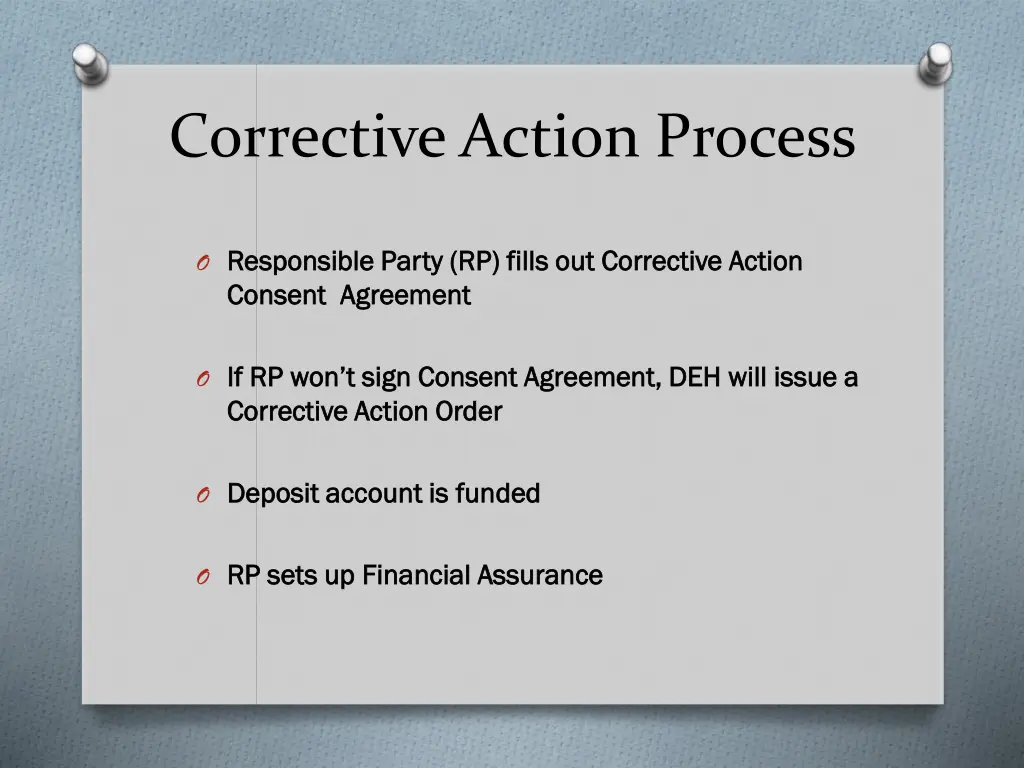 corrective action process