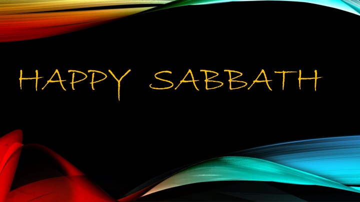 happy sabbath