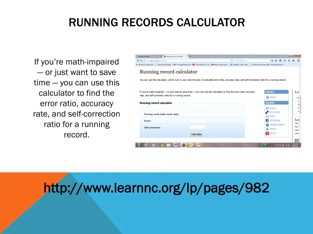 running records calculator