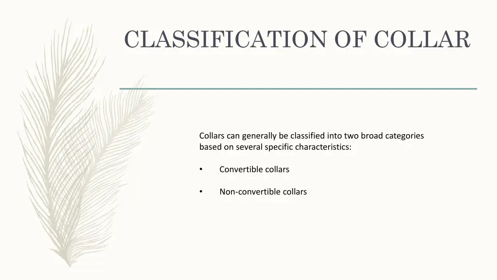 classification of collar