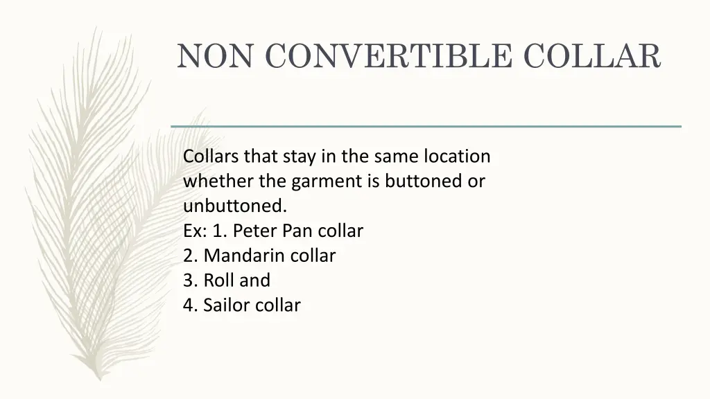 non convertible collar