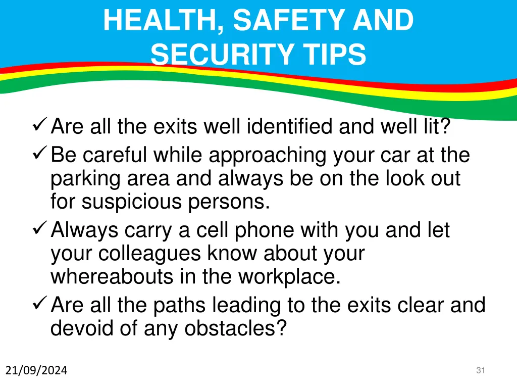 health safety and security tips 2